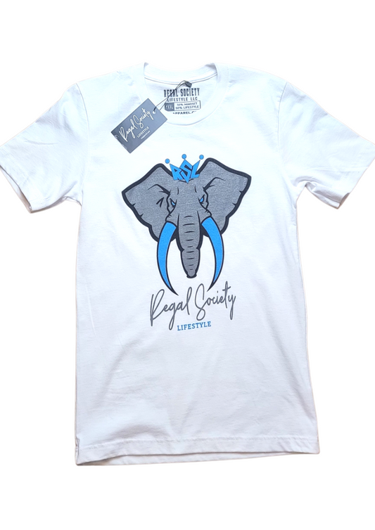 RSL Elephant (Blue) White T-Shirt